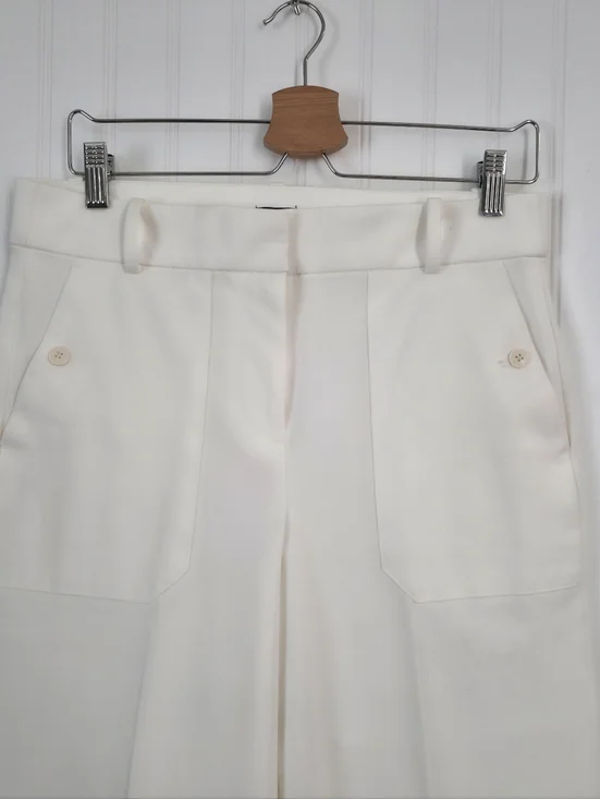 J.Crew Sydney Wide-Leg Pants – Cream / Ivory Size 8 - Picture 4 of 9
